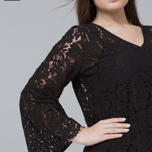 WHBM | Black lace blouse | L